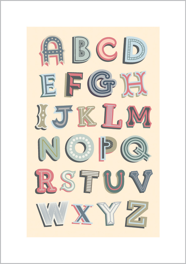 Alphabet A4 Print